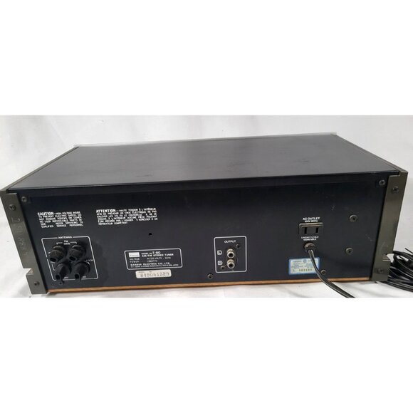 Vintage Sansui T-60 AM/FM Silver Face Stereo Tuner Untested Powers On - Picture 6 of 12